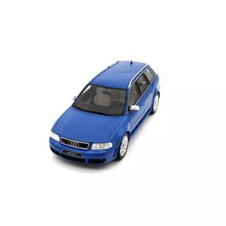 AUDI RS 4 (B5) NOGARO BLUE 2000 OttO mobile 1:18 Resinemodell (Türen, Motorhaube... nicht zu öffnen!)